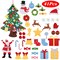 Christmas Decoration Xmas Gift - DIY Felt Christmas Tree 41Pcs Wall Hanging Detachable Ornaments for Kids Toddler